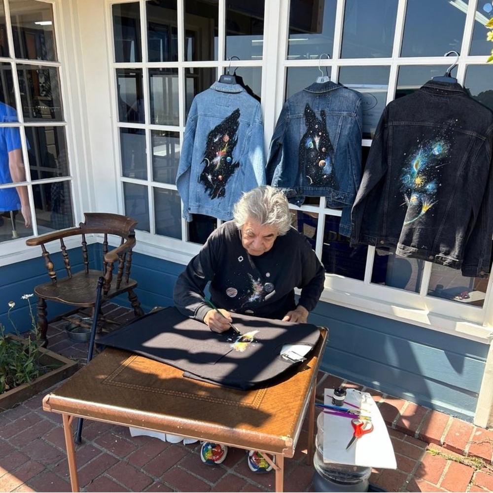 Hand-Painted Commissioned Denim Nebula Forever 21 Jean Jacket John Ramirez S - Picture 7 of 7